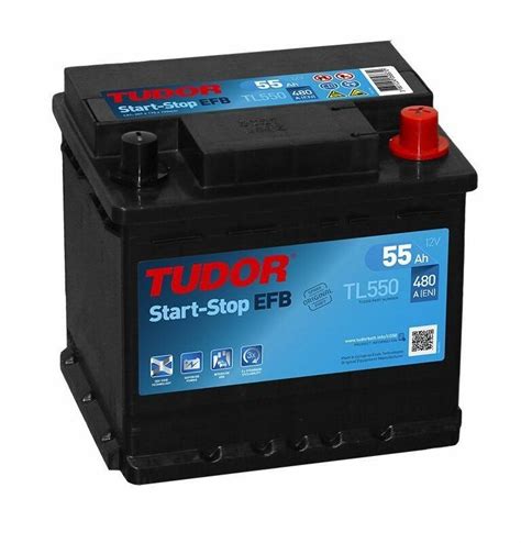 tudor 54ah 540a|TUDOR TL550 Battery 12V 55Ah 540A B13 EFB Battery.